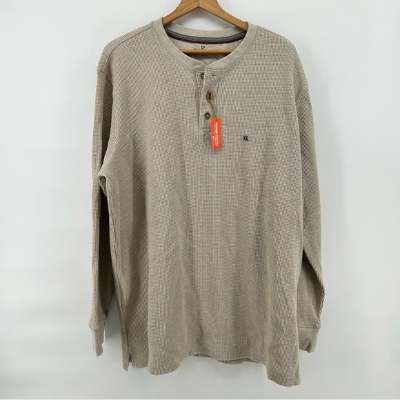 Outdoor Life Other - Outdoor Life Chunky Knit Thermal Henley Beachwood Tan Heather Men Size XL NWT